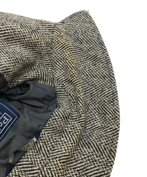 POLO RALPH LAUREN（ポロ・ラルフローレン）POLO RALPH LAUREN (ポロ・ラルフローレン) ヘリンボーンバルマカーンコート ブラック×ホワイト サイズ:下記参照の古着・服飾アイテム