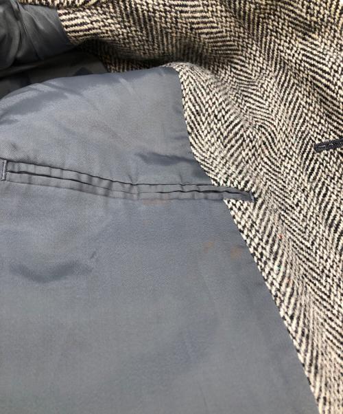 POLO RALPH LAUREN（ポロ・ラルフローレン）POLO RALPH LAUREN (ポロ・ラルフローレン) ヘリンボーンバルマカーンコート ブラック×ホワイト サイズ:下記参照の古着・服飾アイテム