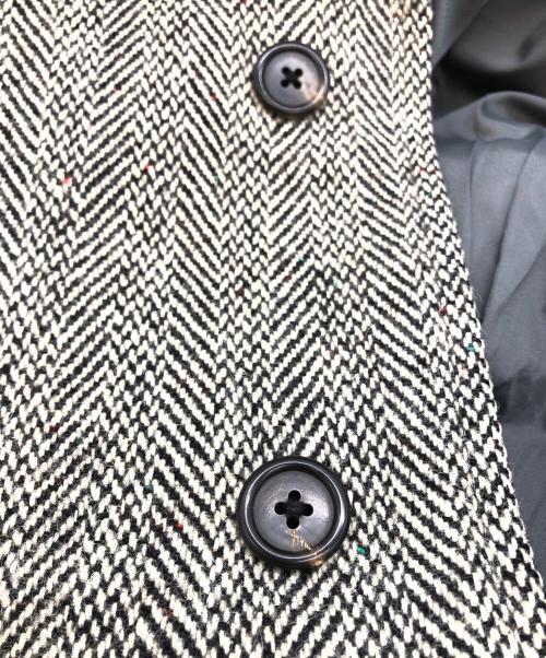 POLO RALPH LAUREN（ポロ・ラルフローレン）POLO RALPH LAUREN (ポロ・ラルフローレン) ヘリンボーンバルマカーンコート ブラック×ホワイト サイズ:下記参照の古着・服飾アイテム