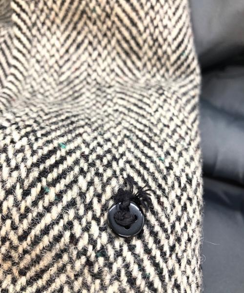 POLO RALPH LAUREN（ポロ・ラルフローレン）POLO RALPH LAUREN (ポロ・ラルフローレン) ヘリンボーンバルマカーンコート ブラック×ホワイト サイズ:下記参照の古着・服飾アイテム