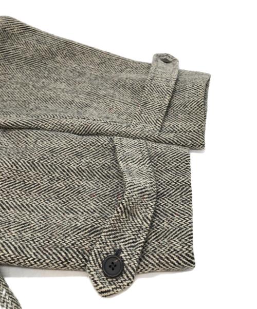 POLO RALPH LAUREN（ポロ・ラルフローレン）POLO RALPH LAUREN (ポロ・ラルフローレン) ヘリンボーンバルマカーンコート ブラック×ホワイト サイズ:下記参照の古着・服飾アイテム