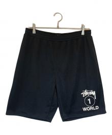 stussy（ステューシー）の古着「One World Mesh Shorts」｜ブラック