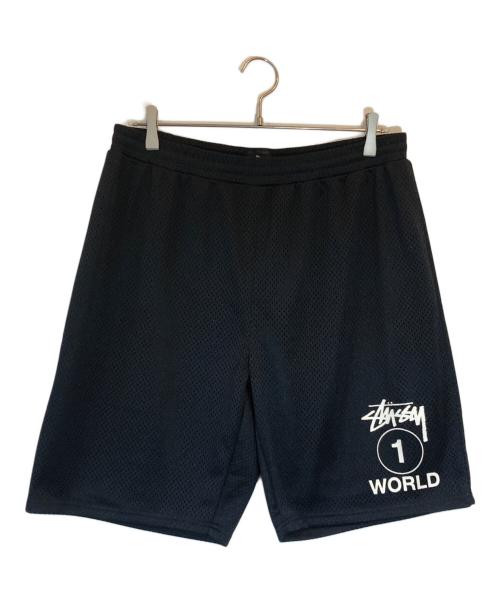 stussy（ステューシー）stussy (ステューシー) One World Mesh Shorts ブラック サイズ:SIZE Lの古着・服飾アイテム
