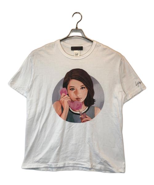 yohji yamamoto+noir（ヨウジヤマモトプリュスノアール）yohji yamamoto+noir (ヨウジヤマモトプリュスノアール) グラフィックTシャツ ホワイト サイズ:3の古着・服飾アイテム