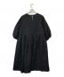CAROLINA GLASER (カロリナ グレイサー) ボリューム袖 ワンピース ブラック サイズ:下記参照 未使用品：12000円