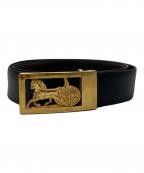 CELINEセリーヌ）の古着「ホースキャリッジベルト」｜ブラウン