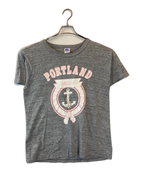 RUSSELL ATHLETIC（ラッセルアスレチック）RUSSELL ATHLETIC (ラッセルアスレチック) PORTLAND プリントTシャツ グレー サイズ:Mの古着・服飾アイテム