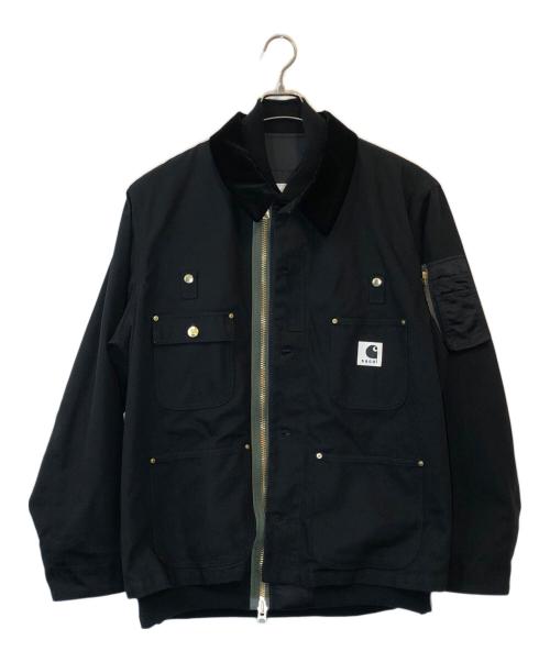 sacai（サカイ）sacai (サカイ) CarHartt (カーハート) CanvasxMA-1 JK Michigan ブラック サイズ:3の古着・服飾アイテム