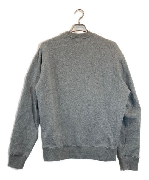 maison kitsune（メゾンキツネ）maison kitsune (メゾンキツネ) ボールド フォックスヘッド パッチ コンフォート スウェットシャツ グレー サイズ:SIZE Lの古着・服飾アイテム