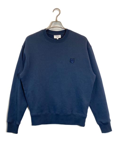 maison kitsune（メゾンキツネ）maison kitsune (メゾンキツネ) ボールド フォックスヘッド パッチ コンフォート スウェットシャツ ネイビー サイズ:SIZE Sの古着・服飾アイテム
