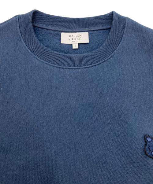 maison kitsune（メゾンキツネ）maison kitsune (メゾンキツネ) ボールド フォックスヘッド パッチ コンフォート スウェットシャツ ネイビー サイズ:SIZE Sの古着・服飾アイテム