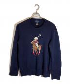 POLO RALPH LAURENポロ・ラルフローレン）の古着「ポロベアニット」｜ネイビー