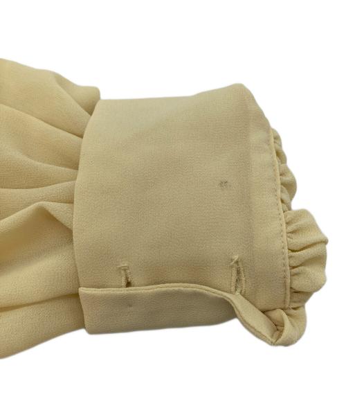 lune moire（ルネモアレ）lune moire (ルネモアレ) ヴィンテージシフォン プリーツブラウス イエロー サイズ:SIZE Freeの古着・服飾アイテム