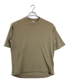 LACOSTE（ラコステ）の古着「5分袖 モックネック サマーニット Tシャツ」｜ブラウン