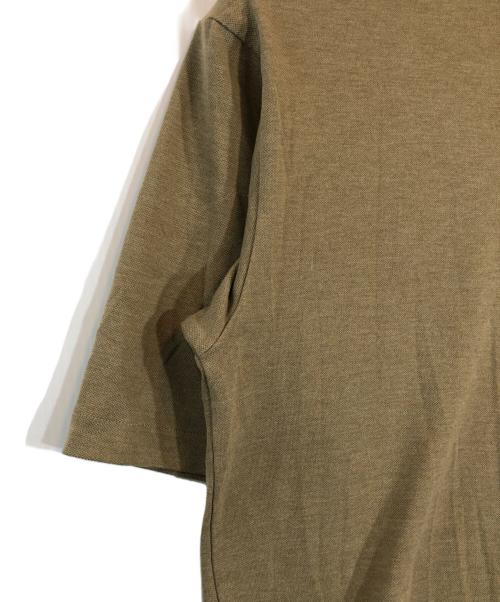 LACOSTE（ラコステ）LACOSTE (ラコステ) 5分袖 モックネック サマーニット Tシャツ ブラウン サイズ:US Lの古着・服飾アイテム