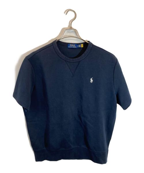 POLO RALPH LAUREN（ポロ・ラルフローレン）POLO RALPH LAUREN (ポロ・ラルフローレン) ワンポイントロゴ半袖スウェット ネイビー サイズ:SIZE Lの古着・服飾アイテム