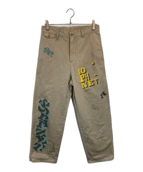 SOPHNET.（ソフネット）SOPHNET. (ソフネット) SIMON TAYLOR: LOGO CHINO PANTS ベージュ サイズ:SIZE Sの古着・服飾アイテム