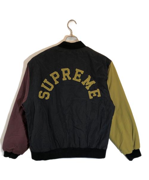 SUPREME（シュプリーム）Supreme (シュプリーム) Champion (チャンピオン) Color Blocked Jacket グリーン×ブラウン サイズ:SIZE Mの古着・服飾アイテム