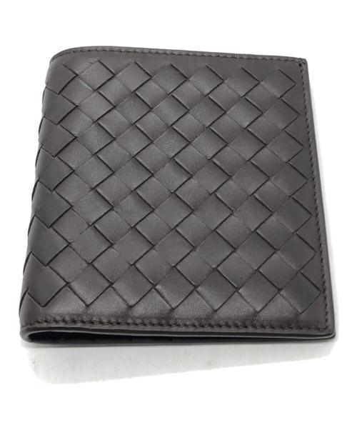 BOTTEGA VENETA（ボッテガベネタ）BOTTEGA VENETA (ボッテガベネタ) イントレチャート 二つ折り財布 ブラウン サイズ:下記参照の古着・服飾アイテム