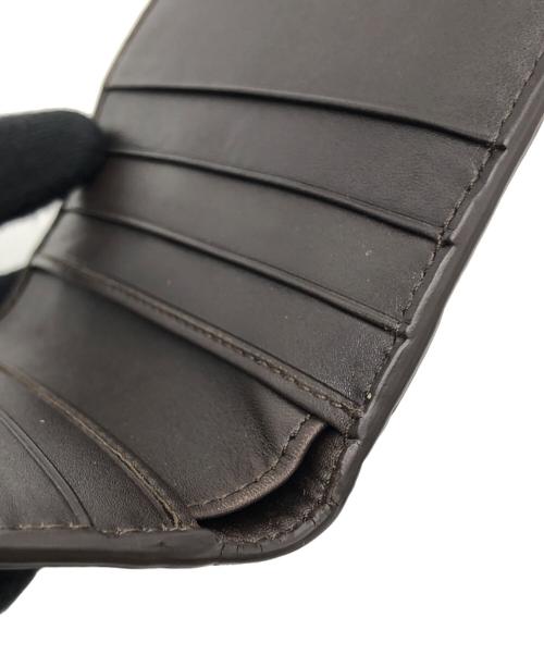 BOTTEGA VENETA（ボッテガベネタ）BOTTEGA VENETA (ボッテガベネタ) イントレチャート 二つ折り財布 ブラウン サイズ:下記参照の古着・服飾アイテム
