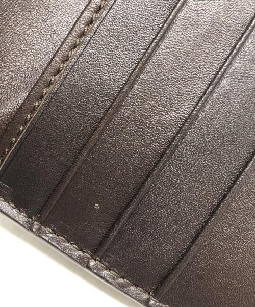 BOTTEGA VENETA（ボッテガベネタ）BOTTEGA VENETA (ボッテガベネタ) イントレチャート 二つ折り財布 ブラウン サイズ:下記参照の古着・服飾アイテム