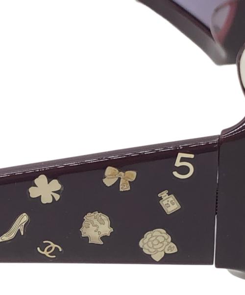 CHANEL（シャネル）CHANEL (シャネル) ヒールリボンカメリアココマークサングラス パープル サイズ:59□17の古着・服飾アイテム