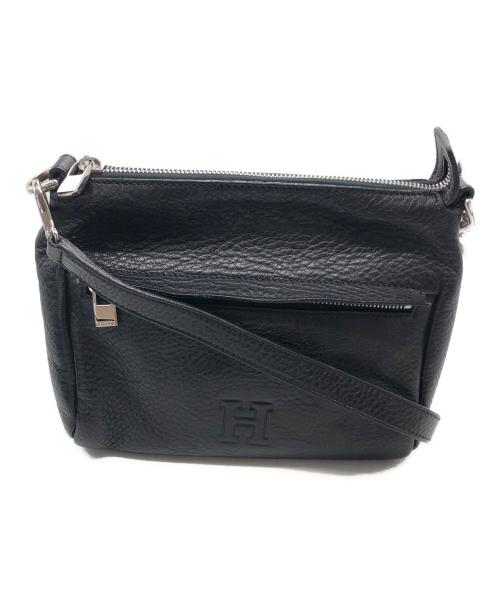 HIROFU（ヒロフ）HIROFU (ヒロフ) レザーショルダーバッグ ブラックの古着・服飾アイテム