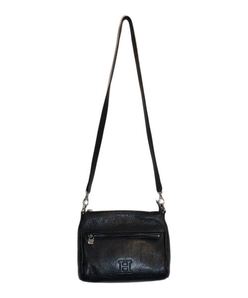 HIROFU（ヒロフ）HIROFU (ヒロフ) レザーショルダーバッグ ブラックの古着・服飾アイテム