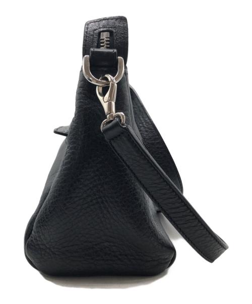 HIROFU（ヒロフ）HIROFU (ヒロフ) レザーショルダーバッグ ブラックの古着・服飾アイテム