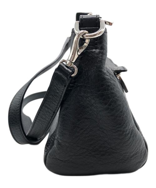 HIROFU（ヒロフ）HIROFU (ヒロフ) レザーショルダーバッグ ブラックの古着・服飾アイテム