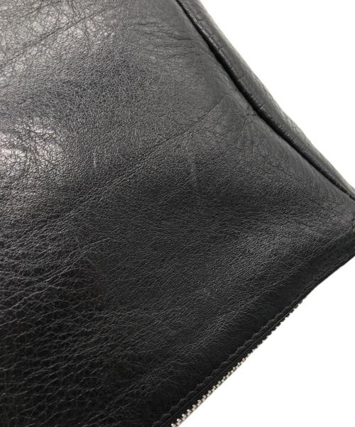 HIROFU（ヒロフ）HIROFU (ヒロフ) レザーショルダーバッグ ブラックの古着・服飾アイテム