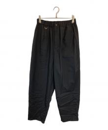 SOPHNET.（ソフネット）の古着「WASHABLE SUMMER WOOL TAPERED BOLD PANTS SPNT」｜ブラック