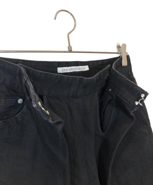 JOHN LAWRENCE SULLIVAN（ジョン ローレンス サリバン）JOHN LAWRENCE SULLIVAN (ジョン ローレンス サリバン) フロントタックワイドデニムパンツ ブラック サイズ:42の古着・服飾アイテム