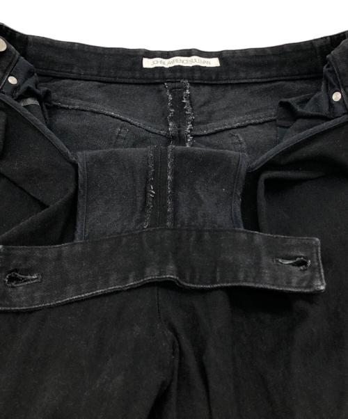 JOHN LAWRENCE SULLIVAN（ジョン ローレンス サリバン）JOHN LAWRENCE SULLIVAN (ジョン ローレンス サリバン) フロントタックワイドデニムパンツ ブラック サイズ:42の古着・服飾アイテム
