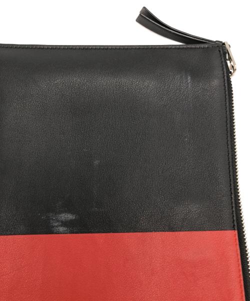 LOEWE（ロエベ）LOEWE (ロエベ) ドードー フラットポーチ レッド×ブラック サイズ:下記参照の古着・服飾アイテム