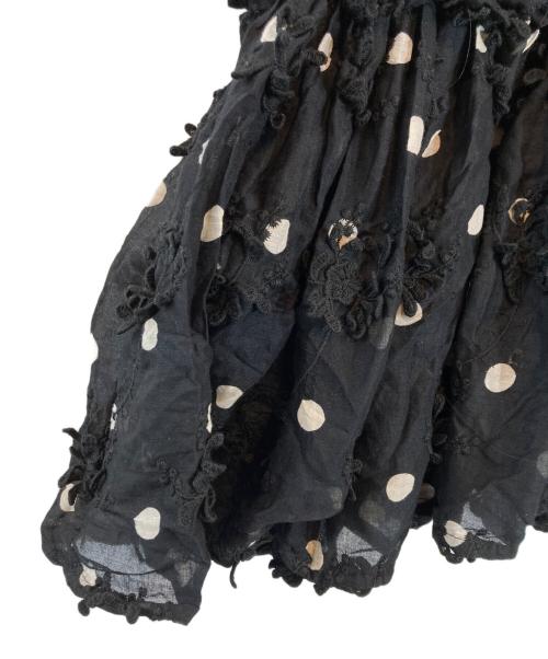 crinkle（クリンクル）crinkle (クリンクル) キャミソールドッドブラウス ブラック サイズ:Fの古着・服飾アイテム