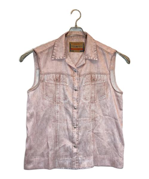 DIESEL（ディーゼル）DIESEL (ディーゼル) C-Mohja デニム ノースリーブ シャツ ピンク サイズ:SIZE 38の古着・服飾アイテム