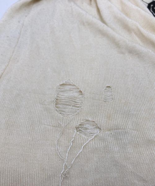 KAMIYA（カミヤ）KAMIYA (カミヤ) PRINTED KNIT TEE アイボリー サイズ:SIZE Mの古着・服飾アイテム