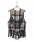 SUGARHILL (シュガーヒル) OMBRE PANAMA FRINGE VEST ブルー×ピンク サイズ:M：7000円