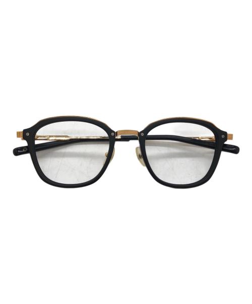 999.9（フォーナインズ）999.9 (フォーナインズ) メガネフレーム ブラック×ゴールド サイズ:48■21 141の古着・服飾アイテム