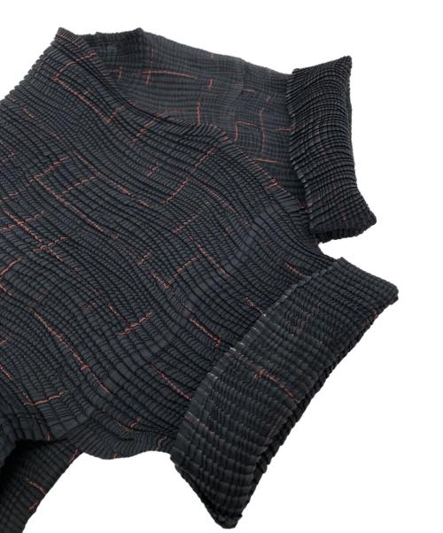 ISSEY MIYAKE WHITE LABEL（イッセイミヤケホワイトレーベル）ISSEY MIYAKE WHITE LABEL (イッセイミヤケホワイトレーベル) プリーツカットソー ブラック サイズ:SIZE 2の古着・服飾アイテム