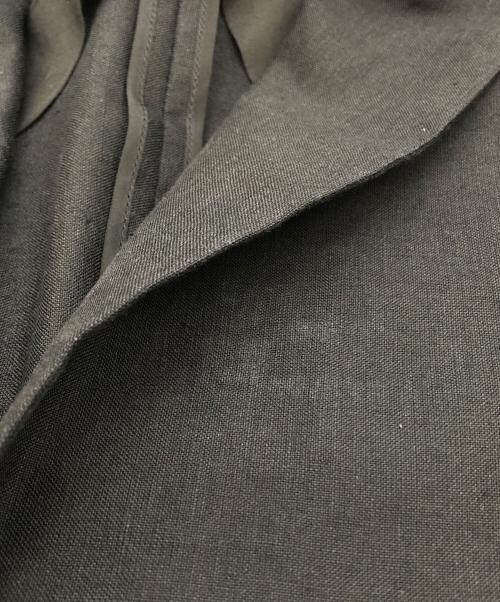 BACCA（バッカ）BACCA (バッカ) リネンモヘヤ ピークドラペルジャケット ブラック サイズ:SIZE 36の古着・服飾アイテム