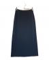 DES PRES（デ プレ）の古着「マットレーヨンストレッチ Iラインスカート」｜ネイビー