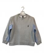 stussyステューシー）の古着「バイカラースウェット」｜グレー×ブルー