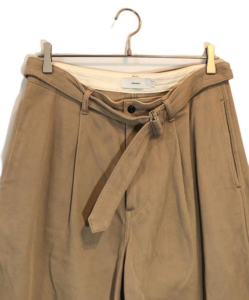 Graphpaper（グラフペーパー）Graphpaper (グラフペーパー) Hard Twill Belted Pants ブラウン サイズ:SIZE Mの古着・服飾アイテム