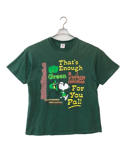 DELTA（デルタ）DELTA (デルタ) スヌーピープリントTシャツ グリーン サイズ:XLの古着・服飾アイテム