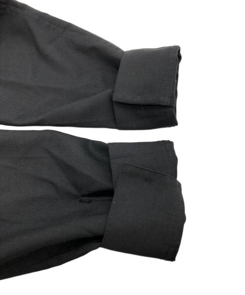 GROUND Y（グラウンドワイ）GROUND Y (グラウンドワイ) アシンメトリーカラーウール長袖シャツ ブラック サイズ:SIZE 3の古着・服飾アイテム