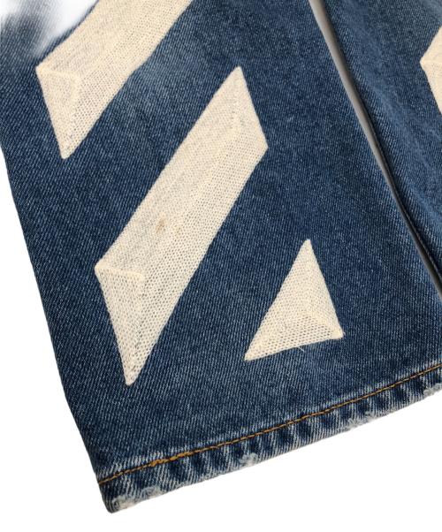 OFFWHITE（オフホワイト）OFFWHITE (オフホワイト) ダイアゴナルスリムジーンズ インディゴ サイズ:SIZE 32の古着・服飾アイテム