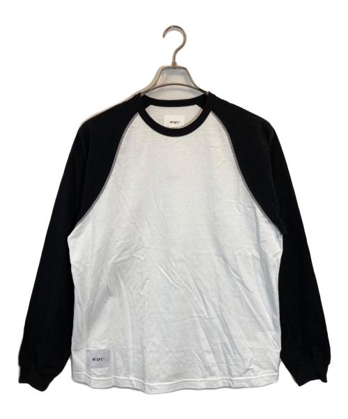WTAPS（ダブルタップス）WTAPS (ダブルタップス) Cut & Sewn 11 長袖Tシャツ ホワイト×ブラック サイズ:SIZE X02の古着・服飾アイテム