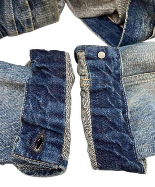 SAINT MICHAEL（セントマイケル）SAINT MICHAEL (セントマイケル) Berberjin (ベンベルジン) 25SS DENIM JACKET DAMAGE インディゴ サイズ:SIZE Lの古着・服飾アイテム